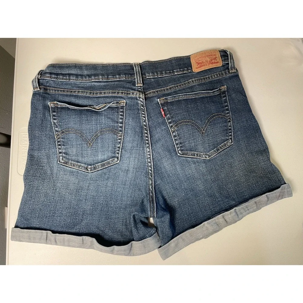 Bundle Women's LEVI'S SHORTS 31 Blue Denim Jean Bermuda Casual Western Levis